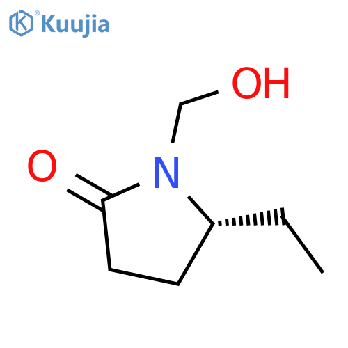 2-Pyrrolidinone, 5-ethyl-1-(hydroxymethyl)-, (R)- structure