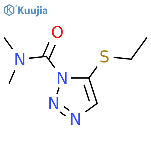 1H-1,2,3-Triazole-1-carboxamide, 5-(ethylthio)-N,N-dimethyl- structure