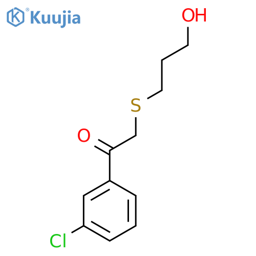 1-(3-Chlorophenyl)-2-(3-hydroxypropylsulfanyl)ethanone structure