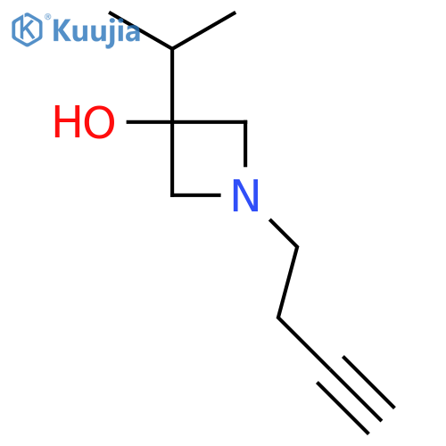 1-(but-3-yn-1-yl)-3-(propan-2-yl)azetidin-3-ol structure