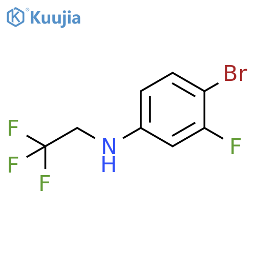 4-bromo-3-fluoro-N-(2,2,2-trifluoroethyl)aniline structure