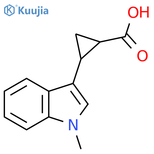 2-(1-methyl-1H-indol-3-yl)cyclopropane-1-carboxylic acid structure