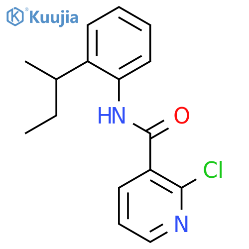 N-2-(butan-2-yl)phenyl-2-chloropyridine-3-carboxamide structure