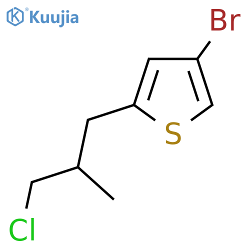 4-Bromo-2-(3-chloro-2-methylpropyl)thiophene structure