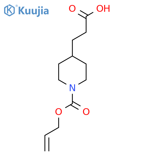 3-{1-(prop-2-en-1-yloxy)carbonylpiperidin-4-yl}propanoic acid structure