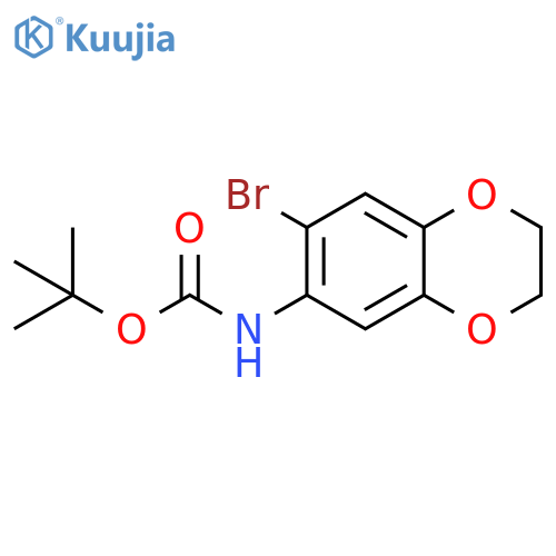 Carbamic acid, N-(7-bromo-2,3-dihydro-1,4-benzodioxin-6-yl)-, 1,1-dimethylethyl ester structure