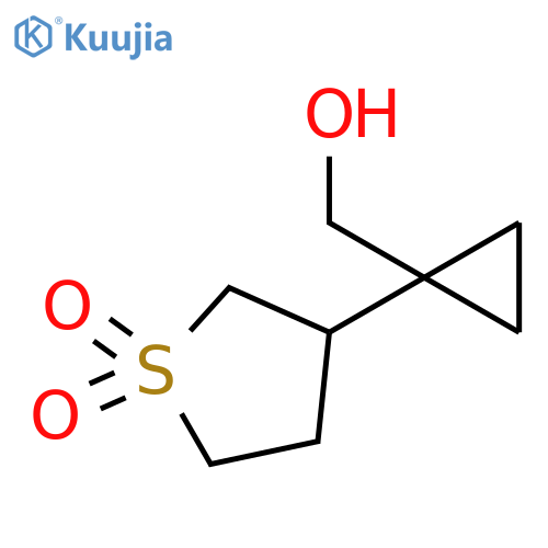 3-1-(hydroxymethyl)cyclopropyl-1lambda6-thiolane-1,1-dione structure