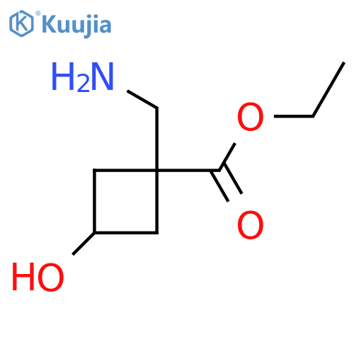 ethyl 1-(aminomethyl)-3-hydroxycyclobutane-1-carboxylate structure