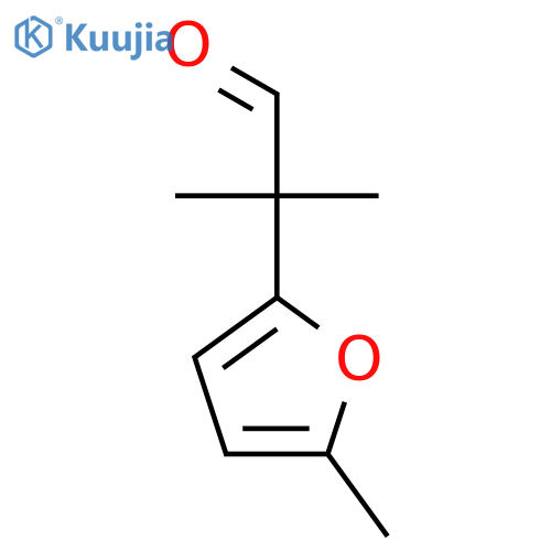 2-methyl-2-(5-methylfuran-2-yl)propanal structure