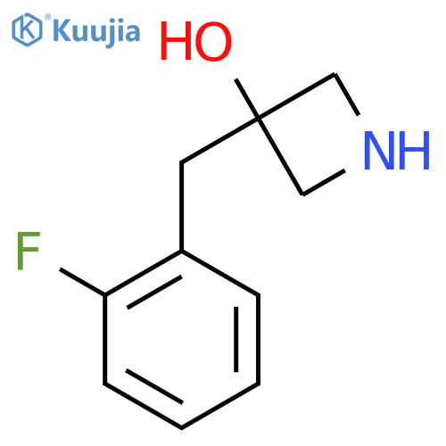 3-(2-fluorophenyl)methylazetidin-3-ol structure