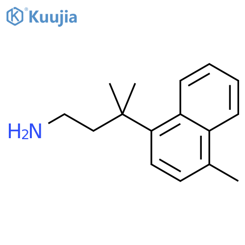 3-methyl-3-(4-methylnaphthalen-1-yl)butan-1-amine structure