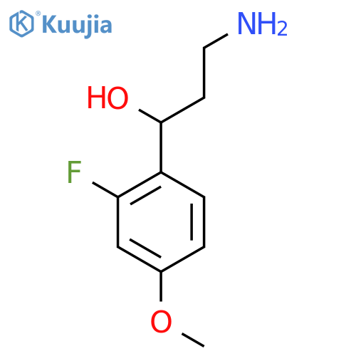 3-amino-1-(2-fluoro-4-methoxyphenyl)propan-1-ol structure