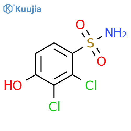2,3-dichloro-4-hydroxybenzene-1-sulfonamide structure