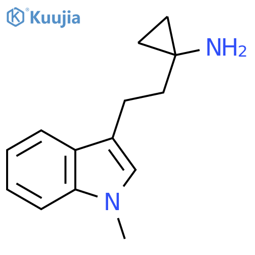 1-2-(1-methyl-1H-indol-3-yl)ethylcyclopropan-1-amine structure