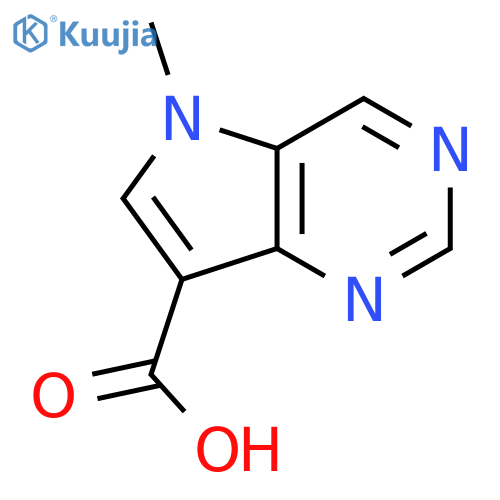 5-methyl-5H-pyrrolo[3,2-d]pyrimidine-7-carboxylic acid structure