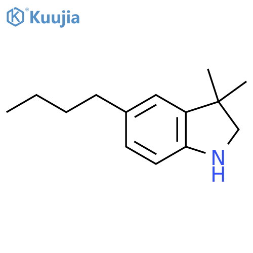 5-butyl-3,3-dimethyl-2,3-dihydro-1H-indole structure