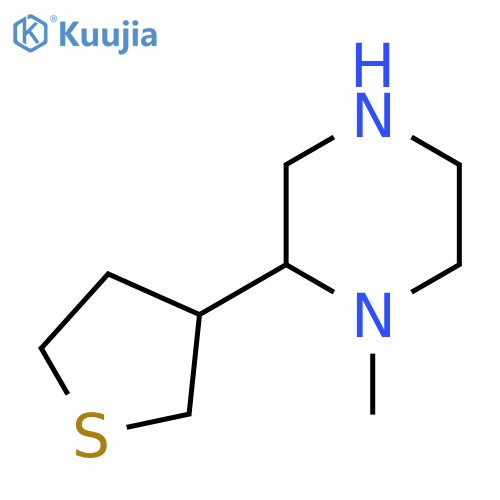 1-methyl-2-(thiolan-3-yl)piperazine structure