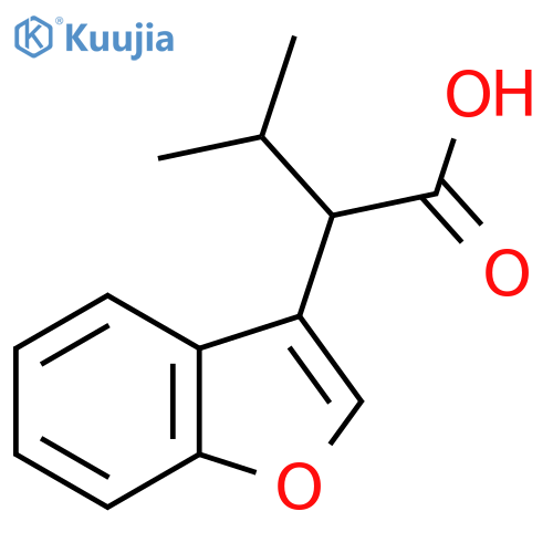 2-(1-Benzofuran-3-yl)-3-methylbutanoic acid structure