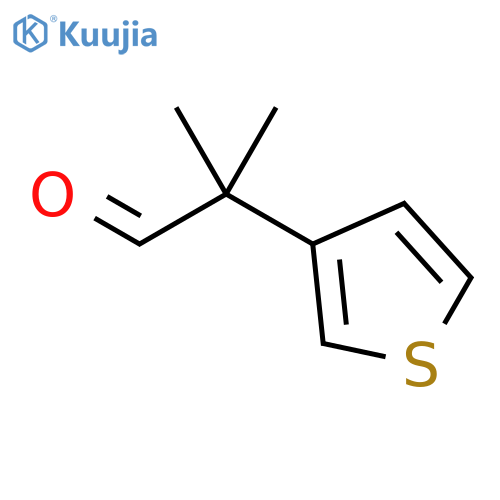 2-methyl-2-(thiophen-3-yl)propanal structure