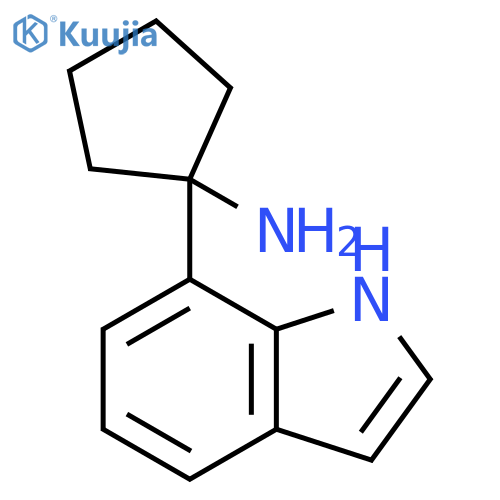 1-(1H-indol-7-yl)cyclopentan-1-amine structure