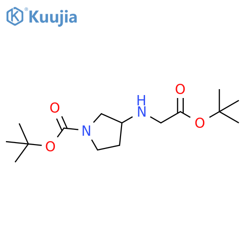 tert-butyl 3-{2-(tert-butoxy)-2-oxoethylamino}pyrrolidine-1-carboxylate structure