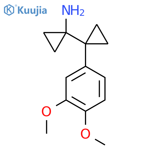 1-1-(3,4-dimethoxyphenyl)cyclopropylcyclopropan-1-amine structure