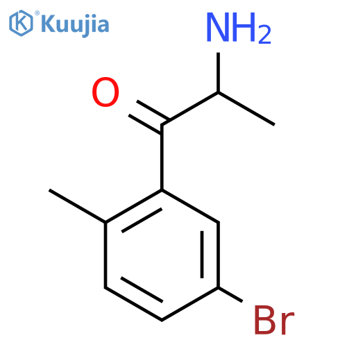 2-amino-1-(5-bromo-2-methylphenyl)propan-1-one structure
