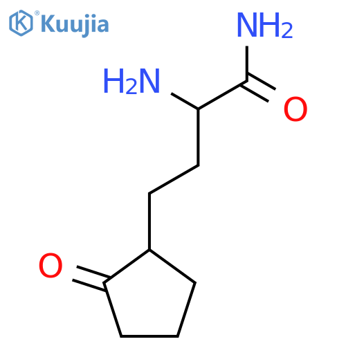 2-amino-4-(2-oxocyclopentyl)butanamide structure