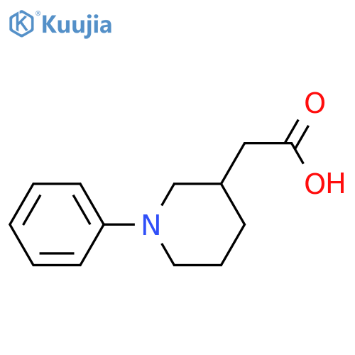 1-Phenyl-3-piperidineacetic acid structure