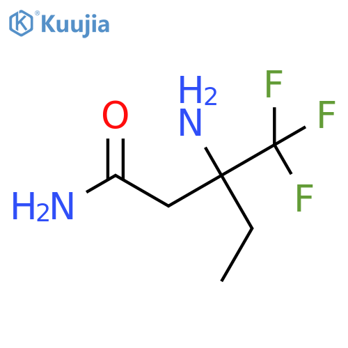 3-amino-3-(trifluoromethyl)pentanamide structure