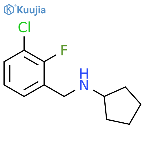 N-(3-chloro-2-fluorophenyl)methylcyclopentanamine structure