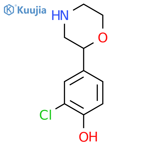 2-chloro-4-(morpholin-2-yl)phenol structure
