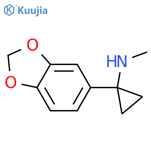 1-(1,3-dioxaindan-5-yl)-N-methylcyclopropan-1-amine structure