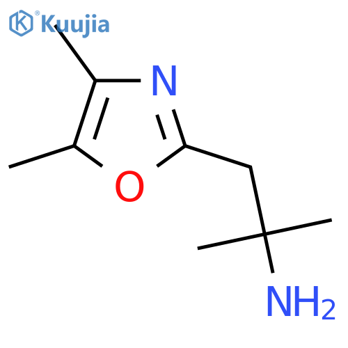 1-(dimethyl-1,3-oxazol-2-yl)-2-methylpropan-2-amine structure