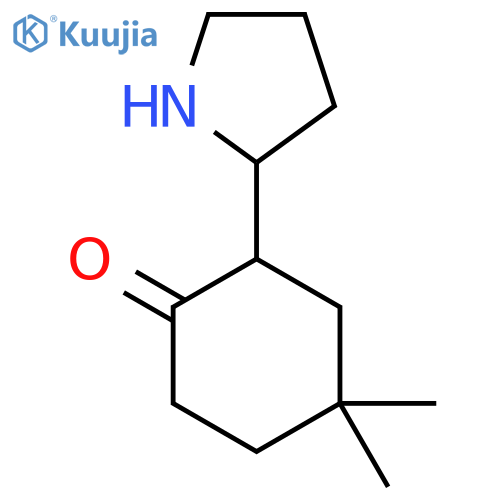 4,4-Dimethyl-2-(pyrrolidin-2-yl)cyclohexan-1-one structure