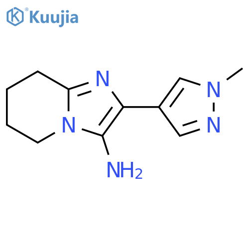 Imidazo[1,2-a]pyridin-3-amine, 5,6,7,8-tetrahydro-2-(1-methyl-1H-pyrazol-4-yl)- structure