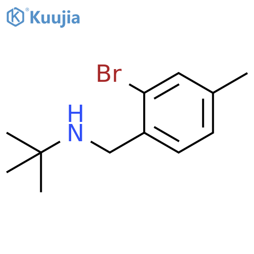 (2-bromo-4-methylphenyl)methyl(tert-butyl)amine structure