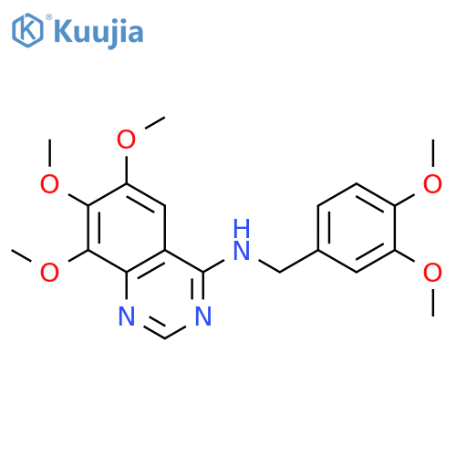 4-Quinazolinamine, N-[(3,4-dimethoxyphenyl)methyl]-6,7,8-trimethoxy- structure
