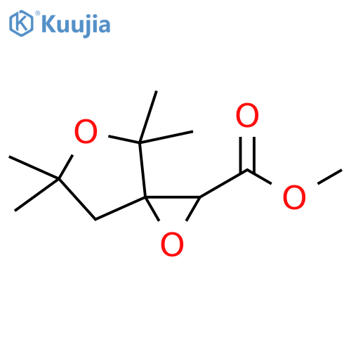 1,5-Dioxaspiro[2.4]heptane-2-carboxylic acid, 4,4,6,6-tetramethyl-, methyl ester structure