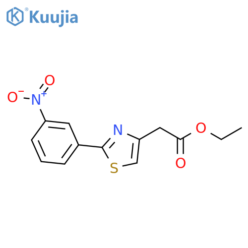 Ethyl 2-[2-(3-nitrophenyl)-1,3-thiazol-4-yl]acetate structure