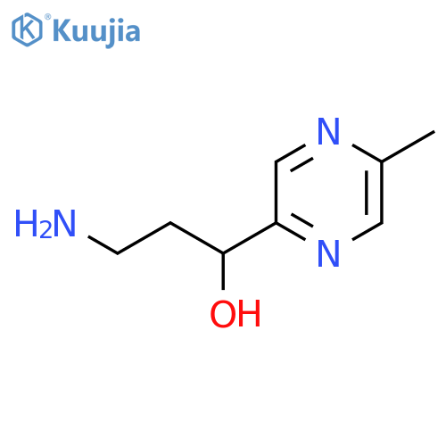 3-amino-1-(5-methylpyrazin-2-yl)propan-1-ol structure