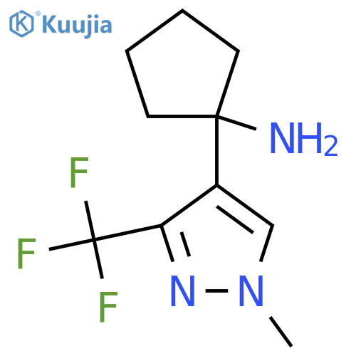 1-1-methyl-3-(trifluoromethyl)-1H-pyrazol-4-ylcyclopentan-1-amine structure