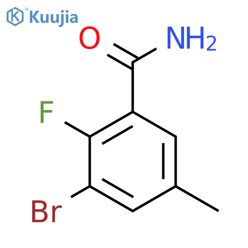 3-bromo-2-fluoro-5-methylbenzamide structure