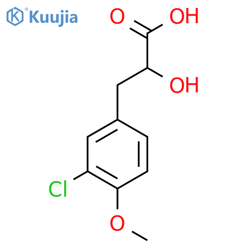 3-(3-chloro-4-methoxyphenyl)-2-hydroxypropanoic acid structure