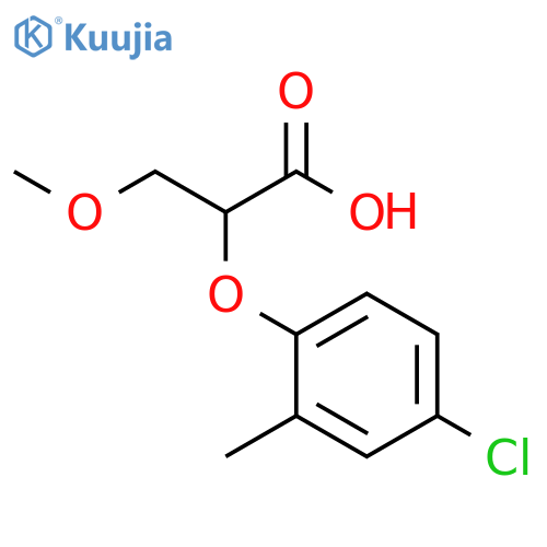 2-(4-chloro-2-methylphenoxy)-3-methoxypropanoic acid structure
