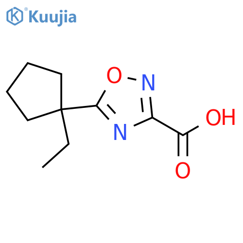 5-(1-Ethylcyclopentyl)-1,2,4-oxadiazole-3-carboxylic acid structure