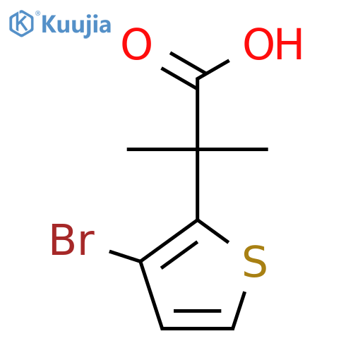 2-(3-Bromothiophen-2-yl)-2-methylpropanoic acid structure