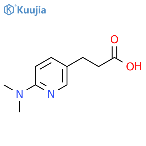 3-6-(dimethylamino)pyridin-3-ylpropanoic acid structure