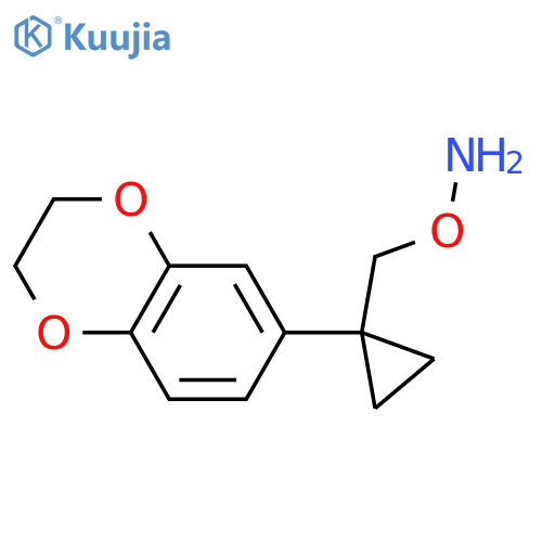 O-{1-(2,3-dihydro-1,4-benzodioxin-6-yl)cyclopropylmethyl}hydroxylamine structure