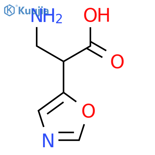 3-amino-2-(1,3-oxazol-5-yl)propanoic acid structure